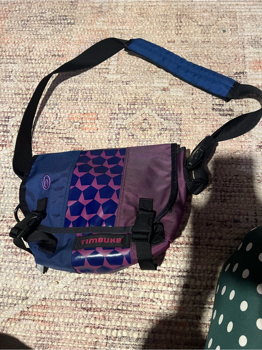 Timbuk2 Classic Messenger Bag Size XS Village Violet Geometric Crossbody Purse